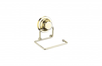 Hasko Accessories - Suction Cup Paper Towel Holder- Chrome Plated Stainless Steel Bar for Bathroom & Kitchen (Chrome)